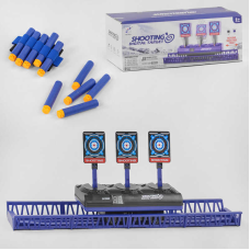 Мішень 789-9 (16) підсвічування, звук, автоматична платформа, на батарейках, 10 м“яких патронів, в коробці