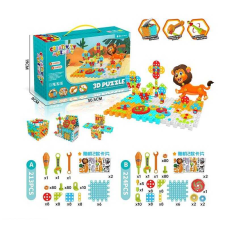 Мозаїка 021-1 B (48/2), 224 елементи, інструменти, рухливі шестерні, 2 картки з елементами тварин, в коробці