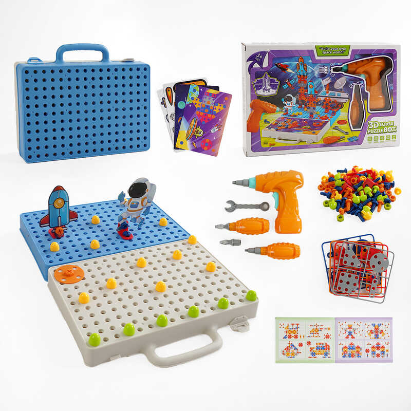 Мозаїка 3169-4 (24/2) електричний шурупокрут, інструменти, фігурки, в коробці