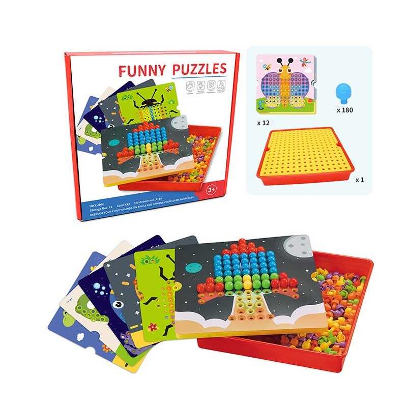 Мозаїка 52403 (36/2) 12 трафаретів, 180 елементів, ігрова платформа, в коробці