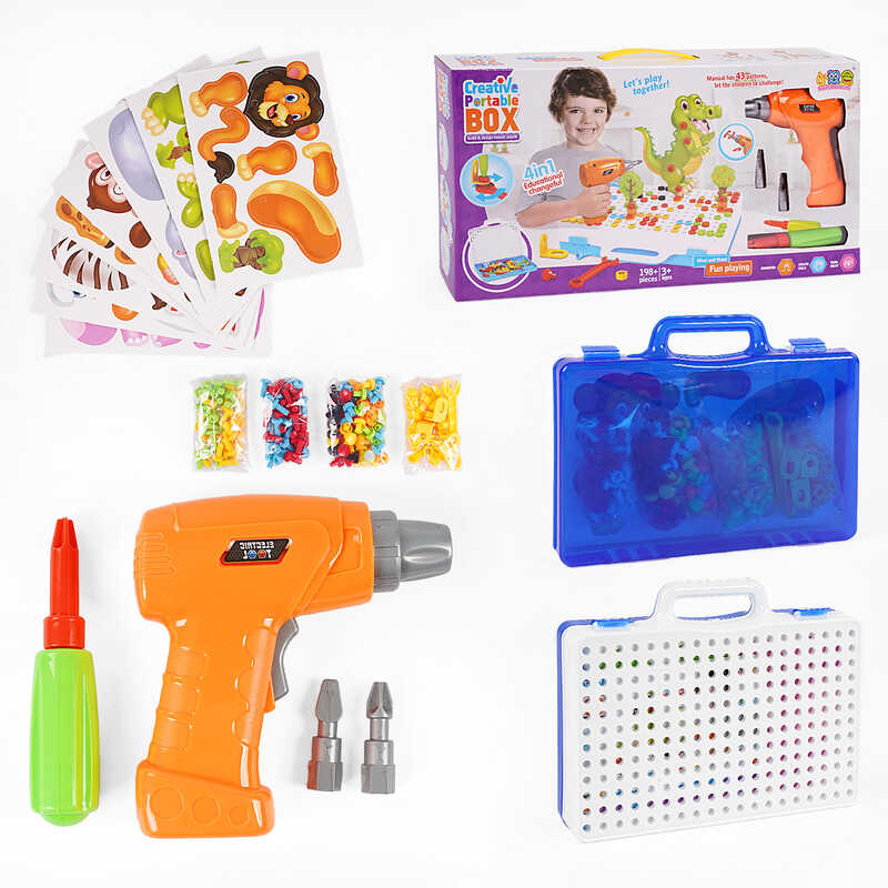 Мозаїка 683 A (24/2) 198 деталей, шуроповерт на батарейках, в коробці