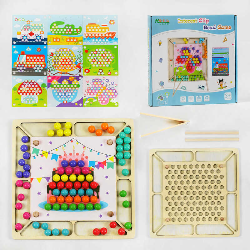 Мозаїка C 60413 (20) 10 трафаретів, 8 кольорів намистин, в коробці