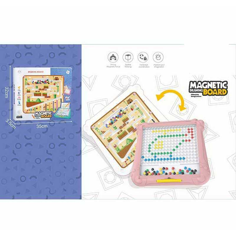 Мозаїка CH 1151 (24) магнітна, 2 варіанти гри, лабіринт, двостороння ігрова панель, магнітний стилус, двосторонні картки із завданнями, в коробці