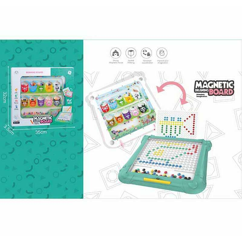 Мозаїка CH 1152 (24) магнітна, 2 варіанти гри, двостороння ігрова панель, магнітний стилус, двосторонні картки із завданнями, в коробці