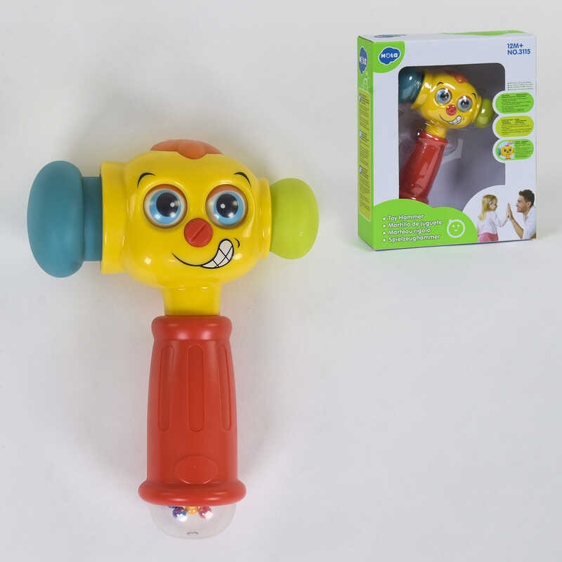 Молоток музичний 3115 (36/2) підсвічування, 2 режими, мелодії, англ.озвучка, в коробці Молоток музичний 3115 (36/2) підсвічування, 2 режими, мелодії, англ.озвучка, в коробці