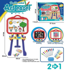 Мольберт YM 2202 (12) двостороння дошка,підставка, регульована висота, 8 маркерів, крейда 12 кольорів, в коробці