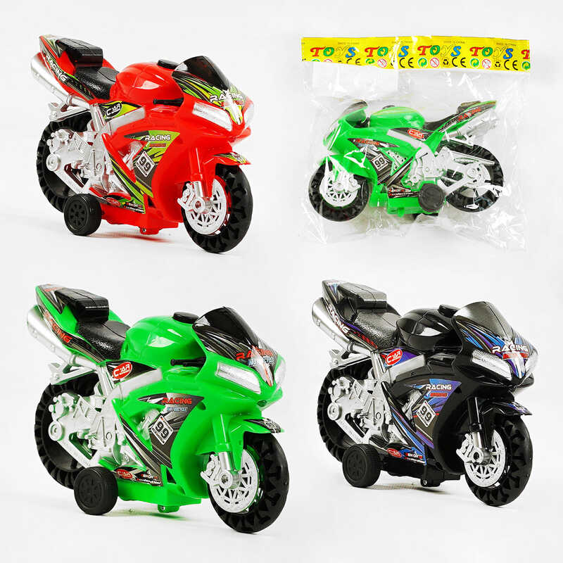 Мотоцикл 9921 C (288/2) 3 кольори, інерційний механізм, в пакеті, ВИДАЄТЬСЯ ТІЛЬКИ МІКС ВИДІВ Мотоцикл 9921 C (288/2) 3 кольори, інерційний механізм, в пакеті, ВИДАЄТЬСЯ ТІЛЬКИ МІКС ВИДІВ