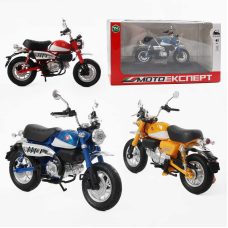 Мотоцикл BG 34-733 (48/2) “Мото Експерт“, 3 кольори, металопластик, масштаб 1:12,  прогумовані колеса, підсвічування, амортизація, платформа, в коробці, ВИДАЄТЬСЯ ТІЛЬКИ МІКС ВИДІВ