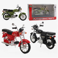 Мотоцикл BG 68-765 (48/2) “Мото Експерт“, 3 кольори, металопластик, масштаб 1:12, прогумовані колеса, підсвічування, звук, амортизація, платформа, в коробці, ВИДАЄТЬСЯ ТІЛЬКИ МІКС ВИДІВ