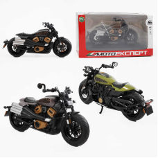 Мотоцикл BG 74-102 (48/2) “Мото Експерт“, 2 кольори, металопластик, масштаб 1:12, прогумовані колеса, підсвічування, звук, амортизація, платформа, в коробці, ВИДАЄТЬСЯ ТІЛЬКИ МІКС ВИДІВ