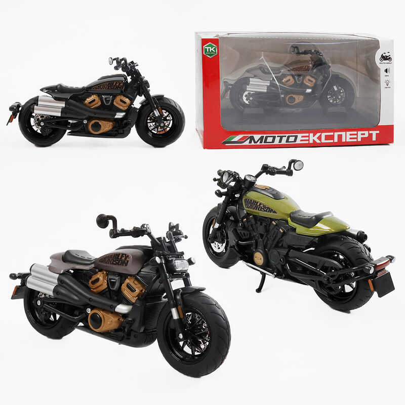 Мотоцикл BG 74-102 (48/2) “Мото Експерт“, 2 кольори, металопластик, масштаб 1:12, прогумовані колеса, підсвічування, звук, амортизація, платформа, в коробці, ВИДАЄТЬСЯ ТІЛЬКИ МІКС ВИДІВ