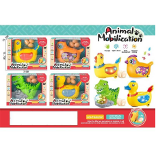 Музична іграшка 2300 (60) 4 види, “Курка”, несе яйця, звук, підсвічування, колесо вільного ходу, в коробці, ВИДАЄТЬСЯ ТІЛЬКИ МІКС ВИДІВ