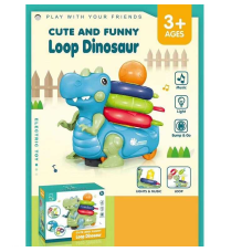 Музична іграшка 2324 (48/2) “Динозавр”, мелодії, підсвічування, колесо вільного ходу, пірамідка, прорізувач, в коробці