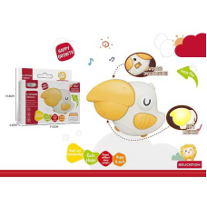 Музична іграшка 368-37 (288) “Тукан“, пташка, розмір: 11х3.5х7.5 см, підсвічування, мелодії, кільце - кріплення, в коробці