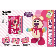 Музична іграшка QF 03-18 (72/2) “Ведмежа”, підсвічується, музика, танцює, має 2 режими, на батарейках, в коробці