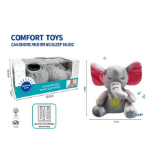Інтерактивна іграшка 853-5 (48) “Слоник”, висота: 29 см, нічник, підсвічується, сплюшка, музика, дихає, на батарейках, для сну, в коробці