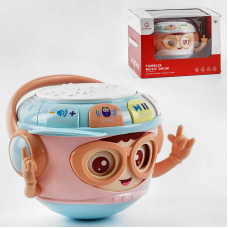 Музична іграшка YL 613 (18) РОЖЕВА, звук, підсвічування, проєктор, нелягайко, в коробці