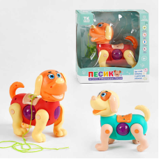Музична іграшка “Песик” TK - 20863 (48/2) “TK Group“, 2 кольори, ОЗВУЧУВАННЯ УКРАЇНСЬКОЮ МОВОЮ, на батарейках, звук, підсвічування, в коробці