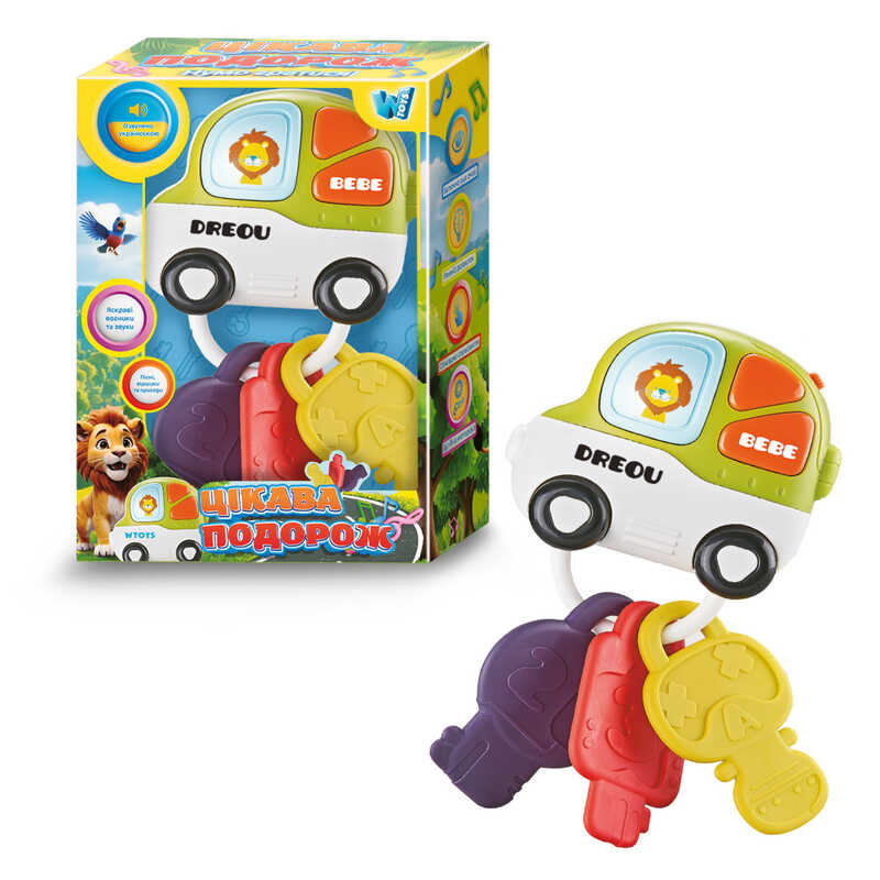 Музична іграшка “Цікава подорож” 45093 (60) “WToys“, ОЗВУЧУВАННЯ УКРАЇНСЬКОЮ МОВОЮ, прорізувачі, пісні, загадки, казки, підсвічування, в коробці