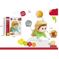 Музична гра 368-46 Z (144) “Малятко”,  розмір - 11х6.5х11 см, повзає, сміється, озвучені слова англійською, пісня англійською, рухомі елементи, в коробці