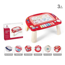 Музична дошка YL 609 AB (24) ЧЕРВОНА, 2в1, магнітна, мелодії, звуки, пісні, піаніно, англ.озвучування, в коробці