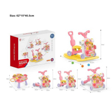 Музична каталка HE 0813 (4) 5 в 1, підсвічування, музична панель, пальчикові ігри, піаніно, сортер, наліпки, в коробці