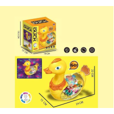 Музична качка NR 617-203 (60/2) мелодія, підсвічування, рухомі шестерні, колесо вільного ходу, в коробці