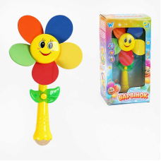 Музична квітка 10645 (36) “WToys“, ОЗВУЧУВАННЯ УКРАЇНСЬКОЮ МОВОЮ, яскраве підсвічування, пісні, пелюстки обертаються, в коробці