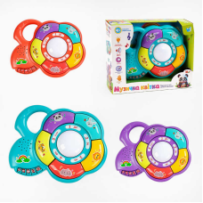 Музична квітка 34771 (36) “WToys“, 3 кольори, ОЗВУЧУВАННЯ УКРАЇНСЬКОЮ МОВОЮ, казки, вірші, пісні, мелодії, підсвічування, ноти, літери, в коробці, ВИДАЄТЬСЯ ТІЛЬКИ МІКС ВИДІВ