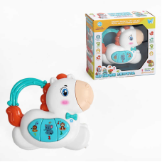 Музична конячка W-03217 (120) “WToys“, ОЗВУЧУВАННЯ УКРАЇНСЬКОЮ МОВОЮ, підсвічування, ноти, казки, пісні, в коробці