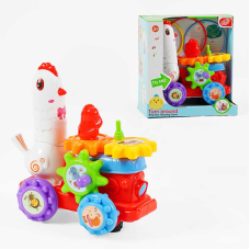 Музична курка HD 9061 (36/2) підсвічування, пісня англ. мовою, колесо вільного ходу, 3 кільця, обертові шестерні, в коробці