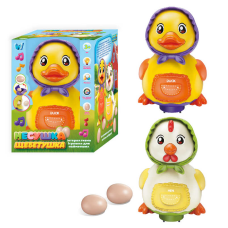 Музична курочка 32772 (36) “WToys“, 2 кольори, ОЗВУЧУВАННЯ УКРАЇНСЬКОЮ МОВОЮ, пісня, підсвічування, колесо вільного ходу, несе яйця, в коробці