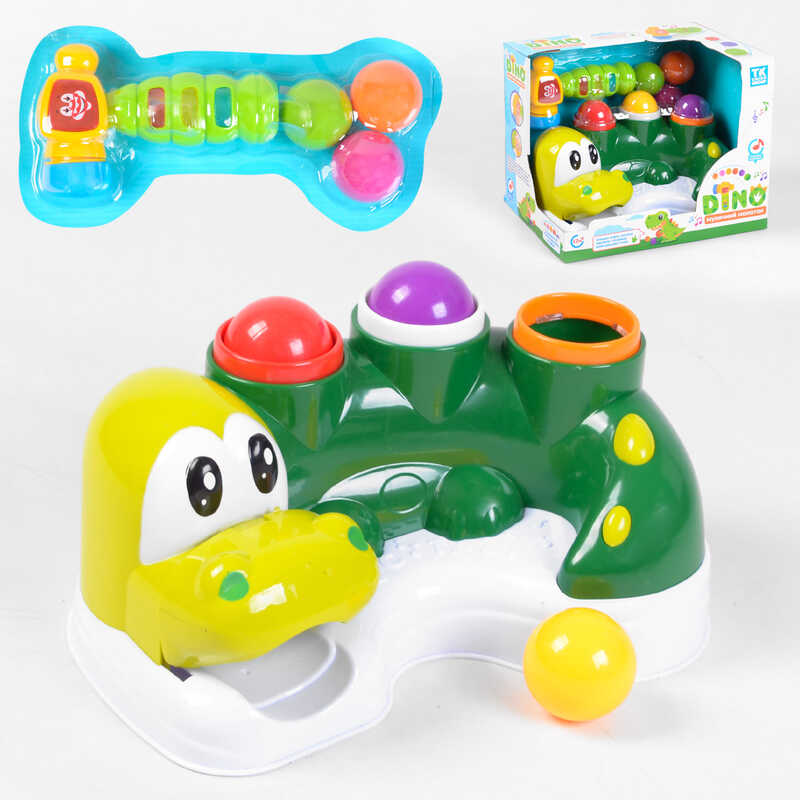 Музична стукалка 69411 (24/2) “TK Group“, “Динозавр“, на батарейках, світлові та звукові ефекти молоточка, в коробці