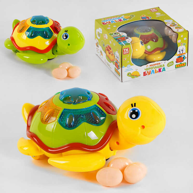 Музична черепашка 54502 “TK Group“ (48/2) ОЗВУЧУВАННЯ УКРАЇНСЬКОЮ МОВОЮ, пісня, світлові ефекти, в коробці