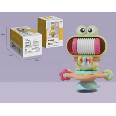 Музичне брязкальце 230 A (72/2) “Жабеня”, звук, мелодії, прорізувач, пискавка, пальчикова гра, в коробці