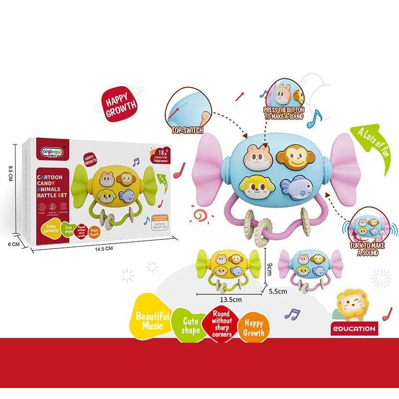 Музичне брязкальце 368-68 (192) 2 кольори, мелодії, підсвічування, гумові елементи, в коробці