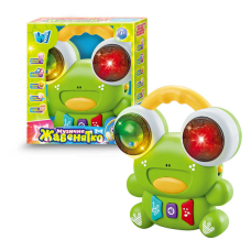 Музичне жабенятко 61653 (72) “WToys“, ОЗВУЧУВАННЯ УКРАЇНСЬКОЮ МОВОЮ, 10 пісень, 10 казок, 10 скоромовок, підсвічування, барабан, брязкальце, в коробці