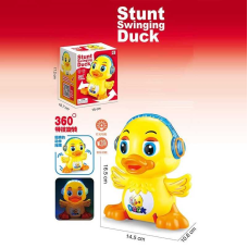 Музичне каченя YJ 3014 (72/2) підсвічування, музика, колеса вільного ходу, рухає крильцями, обертається, в коробці