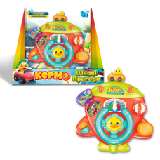 Музичне кермо 61847 (48/2) “WToys“, ОЗВУЧУВАННЯ УКРАЇНСЬКОЮ МОВОЮ, підсвічування, звуки, вірш, 3 казки, 6 пісень, лямки на липучках, тріскачка, рухомі елементи, в коробці