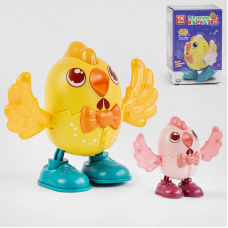 Музичне курчатко 61798 (96/2) “TK Group“, ОЗВУЧУВАННЯ УКРАЇНСЬКОЮ МОВОЮ, 2 кольори, танцює, підсвічування, дитяча пісня, в коробці 