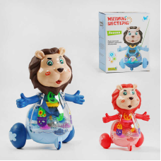 Музичне левеня 28881 (60) “WToys“, 2 кольори, ОЗВУЧУВАННЯ УКРАЇНСЬКОЮ МОВОЮ, шестерні, пісня, підсвічування, автоматичний рух, в коробці