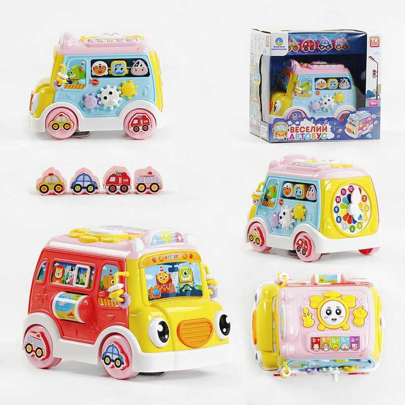 Музичний автобус 10891 (24/2) “TK Group“, ОЗВУЧУВАННЯ УКРАЇНСЬКОЮ МОВОЮ, казки, пісні, вірші, шестерні, сортер, в коробці