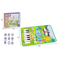 Музичний килимок MTK 035-2 A (72/2) на батарейках, музика, звук, музичні інструменти, запис, режим гучності, барабанні палички, розмір 80х50 см, в коробці
