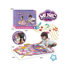 Музичний килимок YYD-03 (60) 2 в 1, піаніно, барабани, музика, музичні інструменти, запис та відтворення, в коробці 