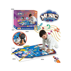 Музичний килимок YYD-05 (60) 2 в 1, піаніно, барабани, музика, музичні інструменти, запис та відтворення, в коробці 