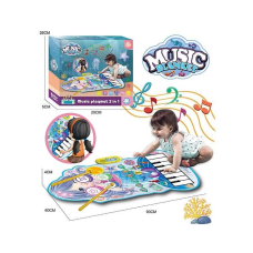 Музичний килимок YYD-06 (60) 2 в 1, піаніно, барабани, музика, музичні інструменти, зміна гучності, на батарейках, запис, в коробці