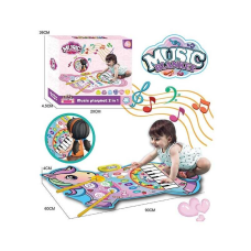 Музичний килимок YYD-07 (60) 2 в 1, піаніно, барабани, музика, музичні інструменти, зміна гучності, на батарейках, запис, в коробці