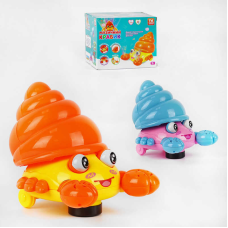 Музичний Крабик 98182 (84) “TK Group”, 2 види, ОЗВУЧУВАННЯ УКРАЇНСЬКОЮ МОВОЮ, вільний хід, дитячі пісні, проектор, в коробці