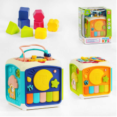 Музичний куб 27109 (18) “TK Group“, ОЗВУЧУВАННЯ УКРАЇНСЬКОЮ МОВОЮ, пісні, казка, цифри, ксилофон, світло, в коробці