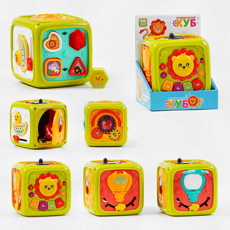 Музичний куб 44104 (60/2) “TK Group“, ОЗВУЧ. УКРАЇНСЬКОЮ МОВОЮ, пісні, казки, підсвічування, піаніно, лабіринт, рухомі шестерні, в коробці